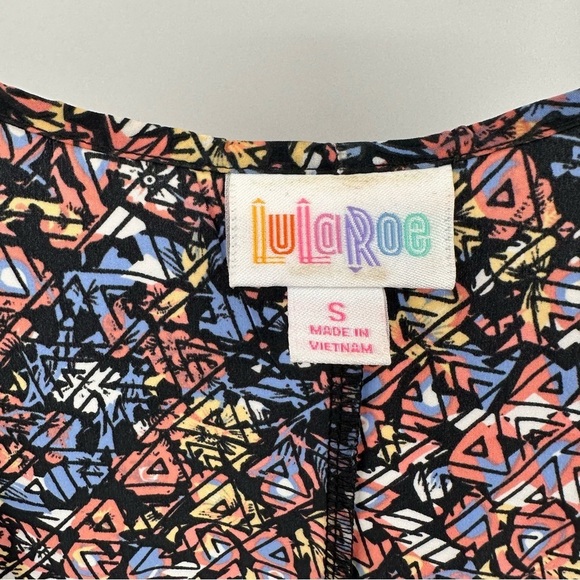 LuLaRoe Women Cardigan‎ Caroline  Multi Colors Open Front Knit Stretchy  Sz S. - Picture 7 of 10